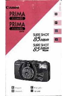 Canon SureShot 85 manual. Camera Instructions.